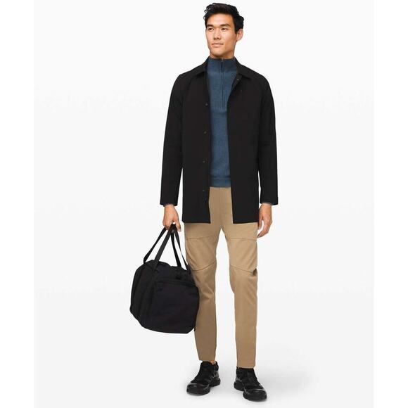 Lululemon Men's Mile View Khaki Tan Flat Front Chino Pants 36x30 - Picture 2 of 11